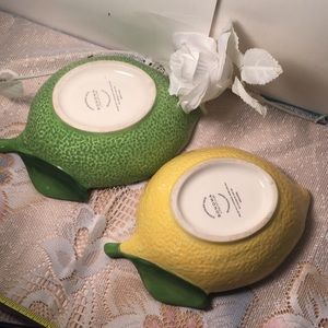 Two vintage limes and lemon bowls